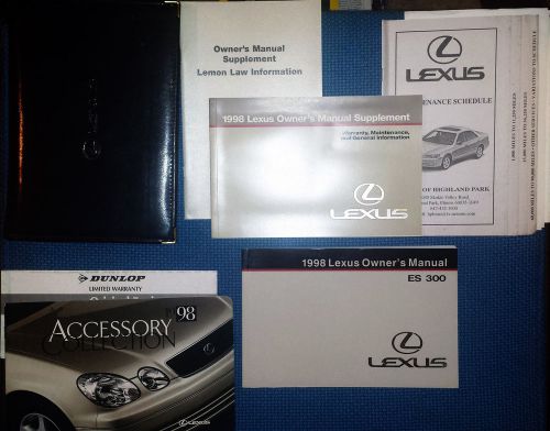 1998 lexus es300 owners manual / portfolio / wallet (complete set) es 300 oem
