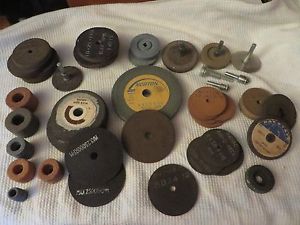 Lot of 35+ new and used grinding – polishing stones