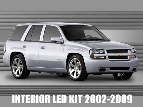 19x white interior led lights package kit fits 2002-2009 chevy trailblazer #25