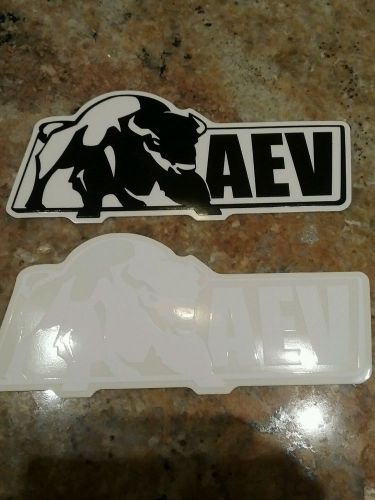 2 aev decals american expedition vehicle jeep one white one black