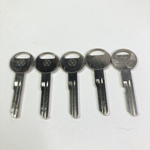 5 new chrysler logo oem s1769ch uncut key blanks stamped "i" secondary key