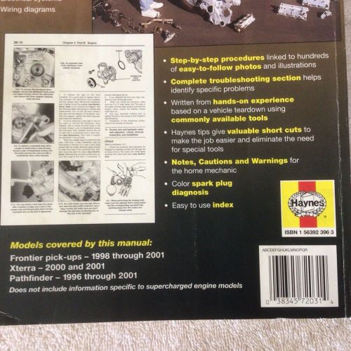Haynes Nissan Frontier Xterra Pathfinder Repair Manual (1996-2001) 72031, US $8.95, image 9