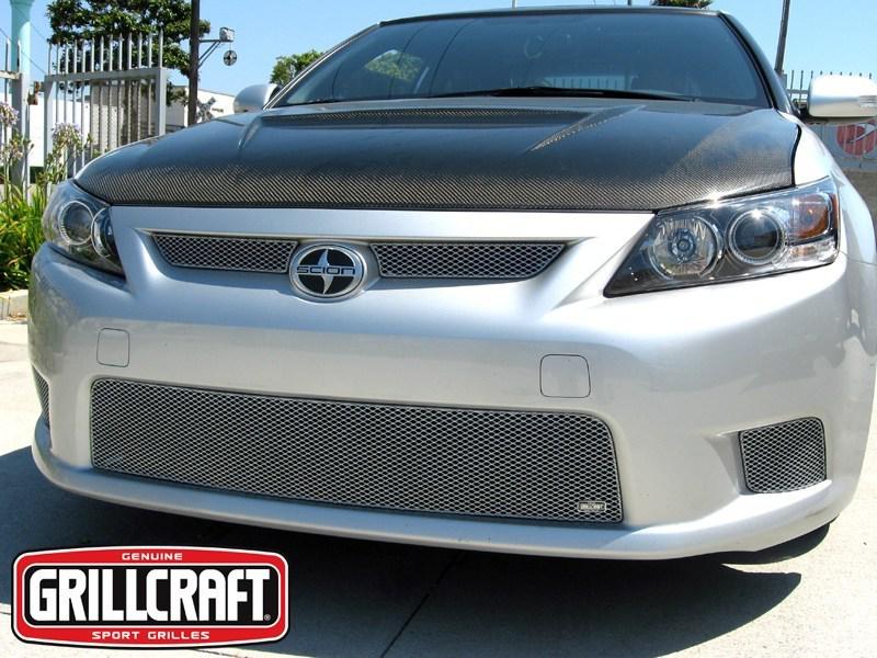2011-2013 scion tc grillcraft silver complete grille set 5pc grill set t1878-80s