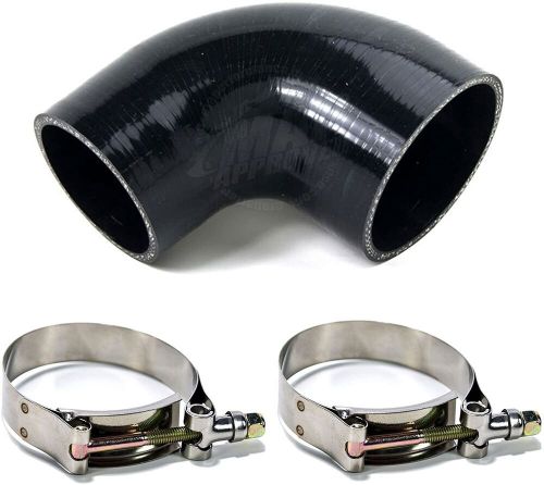 S1d 3" to 2.5" 90 degree &amp; 2.5" reducer coupler with 4x t-bolt clamps