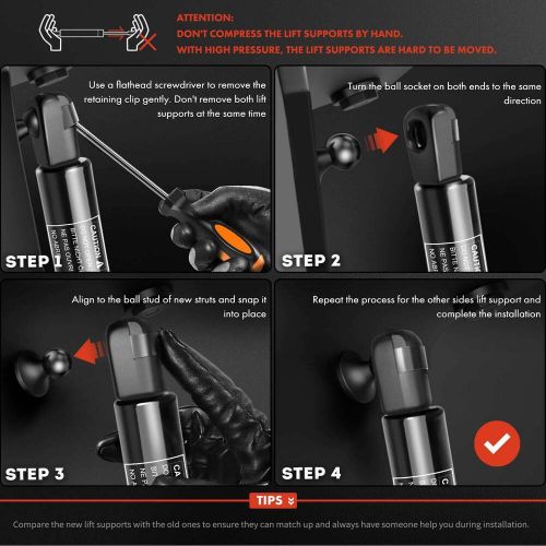 2Pcs Tailgate Lift Supports Shock Strut for Honda HR-V 2016-2018 Sport Utility, US $21.61, image 3