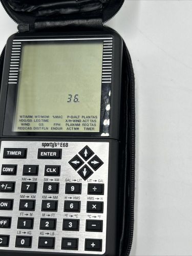 Sporty's E6B Electronic Flight Computer w/ Case, Manual, & Reference Card, US $47.50, image 7