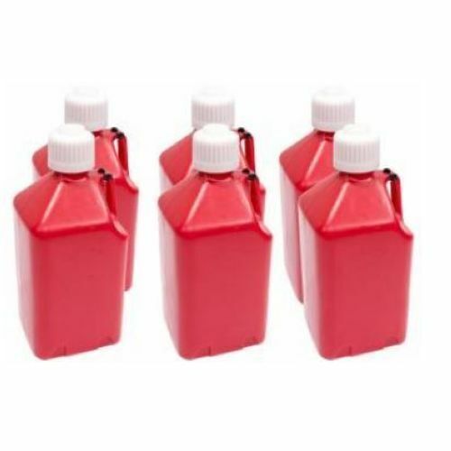 Scribner 2000r-case 5 gallon plastic utility jug - square; red (set of 6)