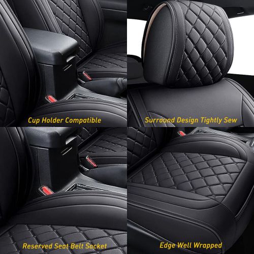 Front Car Rear Seat Cover Protector Full Black For 2007-2023 Toyota Tacoma B, US $99.99, image 4