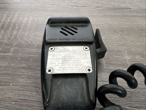 Telex cessna hand held n/c microphone p/n: c596502-0202