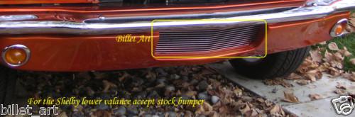 65 66 67 mustang shelby lower valance apron billet insert polished or all black