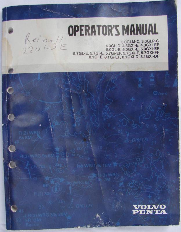 Volvo penta- operator's manual- 2003 - 3.0,4.3,5.0, 5.7 ,8.1 -128 pages (#65)
