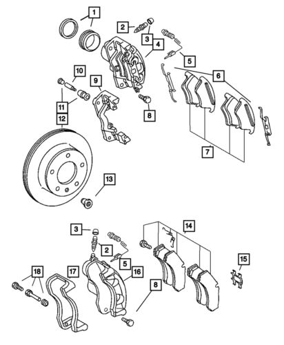Genuine mopar disc brake caliper right 5127486aa