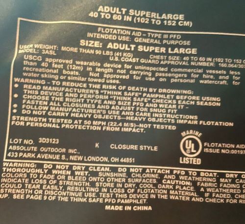 2 New Tag, Onyx Sport Adult Oversize 40-60”Jacket Vests, Camo Absolute Outdoors., US $59.85, image 5