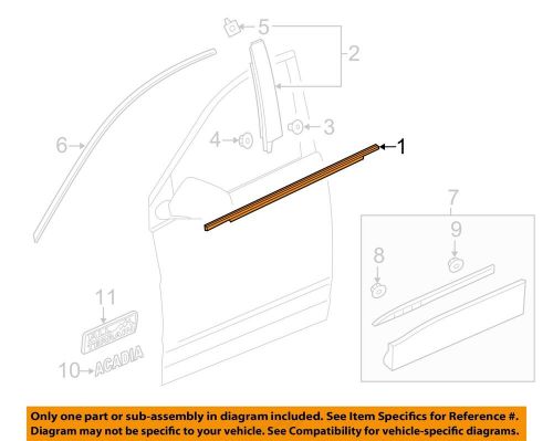 GMC GM OEM Acadia-Door Window Sweep-Belt Molding Weatherstrip Left 84190175, US $101.04, image 2