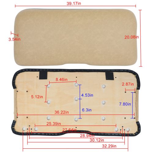 Fits E-Z-GO RXV Golf Cart Front Seat Tan Cushion, US $108.09, image 4