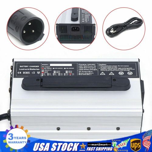 48 Volt 15 Amp Automatic Smart Battery Charger Plug 2 LED for Club Car Golf Cart, US $70.01, image 12