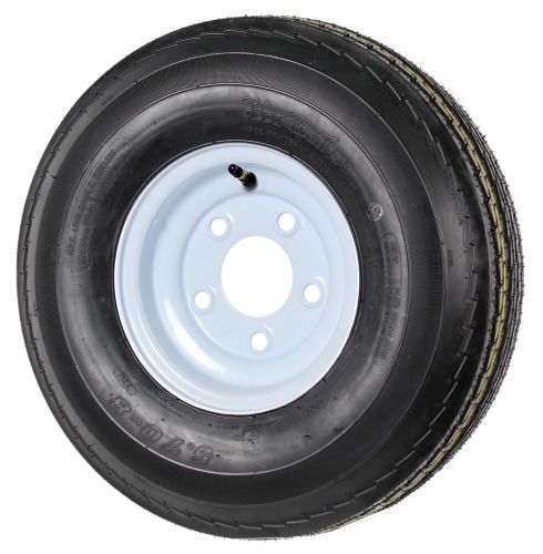 Two Trailer Tires On Rims 5.70-8 570-8 5.70 X 8 8 in. B 5 Lug Bolt Wheel White, US $131.98, image 3