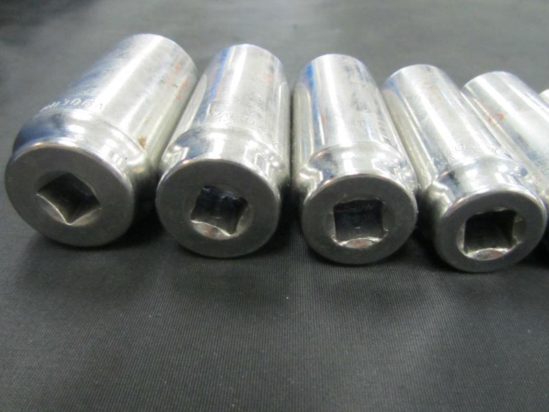 Mac Tools 10 PC. SAE 6 PT Deep Sockets w/Craftsman socket tray USED!!!, US $0.99, image 4