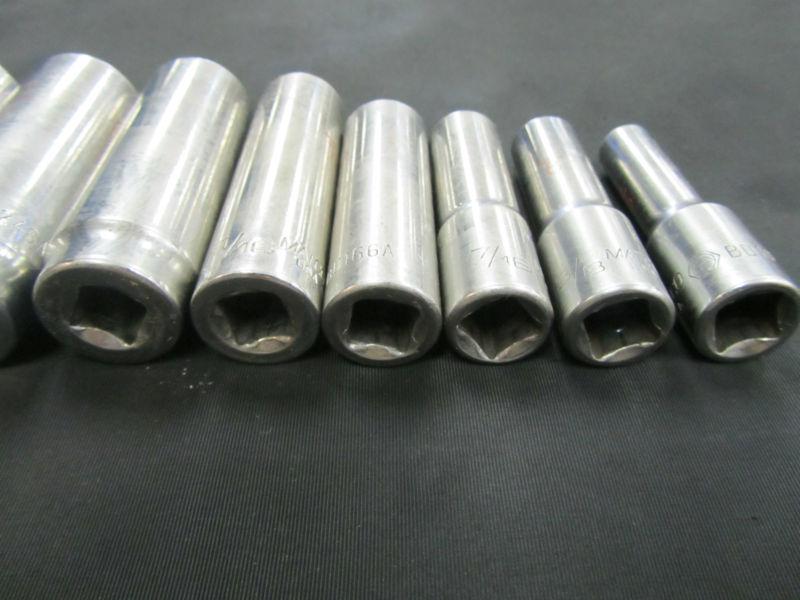 Mac Tools 10 PC. SAE 6 PT Deep Sockets w/Craftsman socket tray USED!!!, US $0.99, image 5