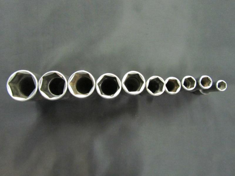 Mac Tools 10 PC. SAE 6 PT Deep Sockets w/Craftsman socket tray USED!!!, US $0.99, image 6