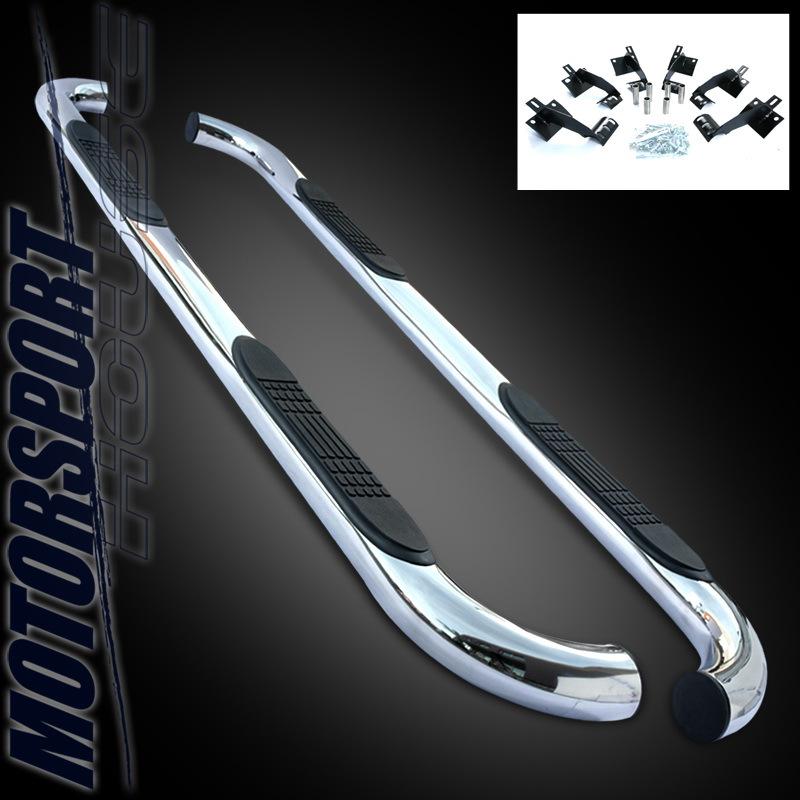 1999-2008 ford f250 f350 sd crew cab side step bar running boards chrome 00 01 