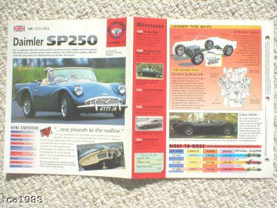 1959 / 1960 / 1961 / 1962 / 1963 / 1964 DAILMER SP250 / SP-250 IMP Brochure, US $8.00, image 2