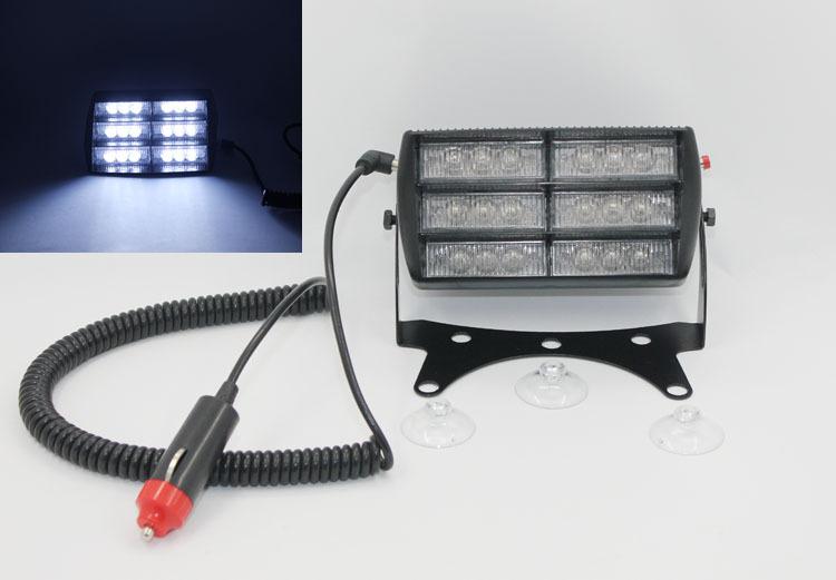 18 led white auto van strobe flash light windshields dashboard emergency light