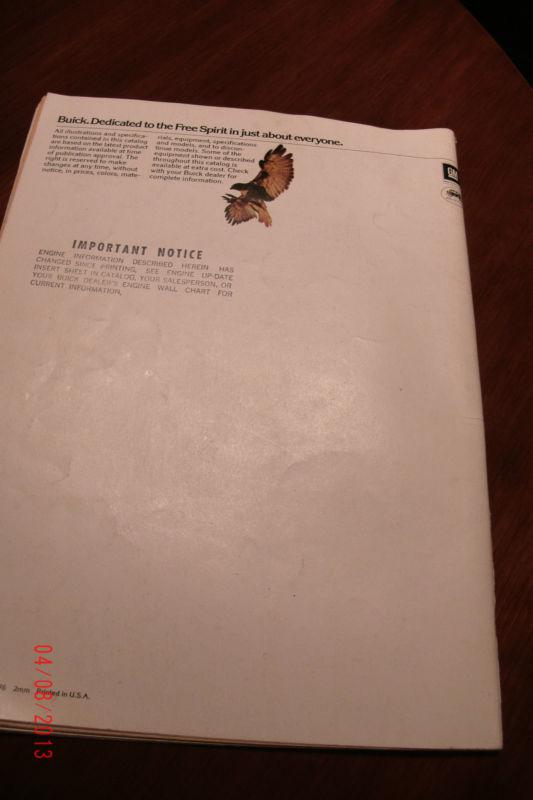 Sell 1977 Buick sales catalog,Riviera, Electra, LeSabre, Century, Regal
