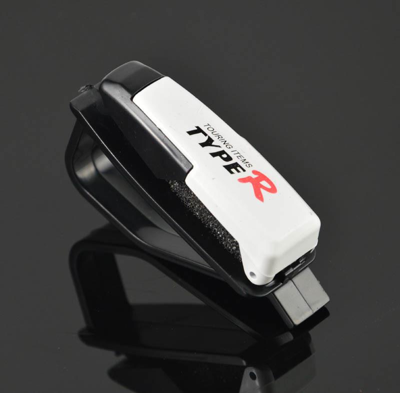 White car vehicle sun visor eyeglasses sunglasses holder clip ticket card clip q