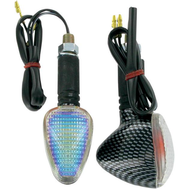 K&s compact flexible marker light dual filament carbon rainbow