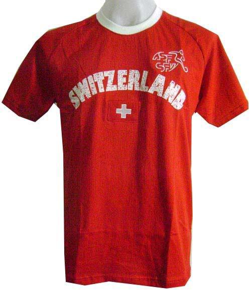 New switzerland euro 2012 red football champion soccer sport mens t-shirt sz m