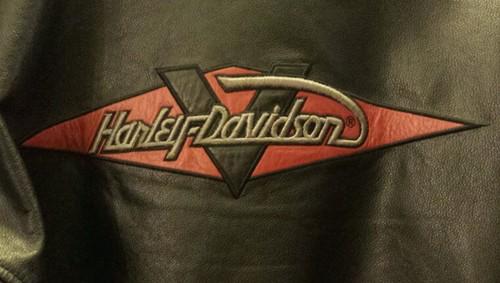 Harley davidson jacket, *authentic* size Large Black and Gray. Genuine Leather, US $225.00, image 3