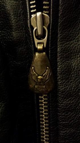 Harley davidson jacket, *authentic* size Large Black and Gray. Genuine Leather, US $225.00, image 7