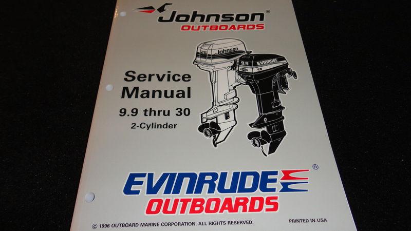 Used 1997 johnson evinrude service manual 9.9 - 30, 2 cylinder #507263 outboard