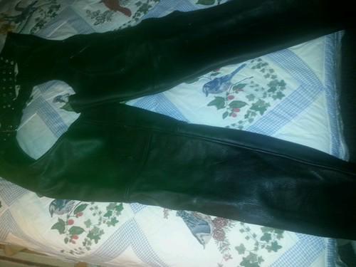 Leather chaps black xxl