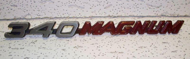 1971 charger 340 magnum bulge hood emblem 71 r/t super bee 72 rallye 73 74 mopar