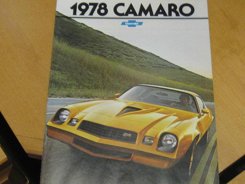 1978 chevy camaro z-28 rally sport all models factory color dealer brochure