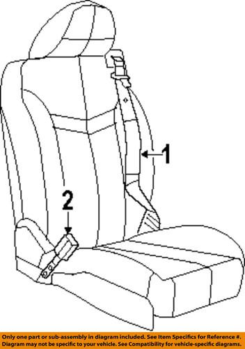 Chrysler oem yw061dvac front seat belts-buckle end