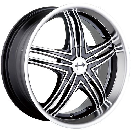 20x8.5 black mazzi invasion wheels 5x115 5x120 +20 bmw 5 series 535 6 series 640