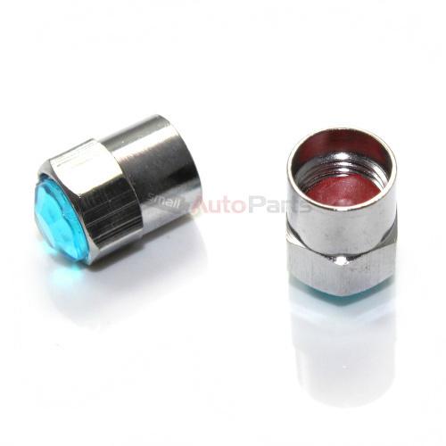 Sell (2) Bling Crystal Blue Diamond Tire/Wheel Air Stem Valve CAPS for