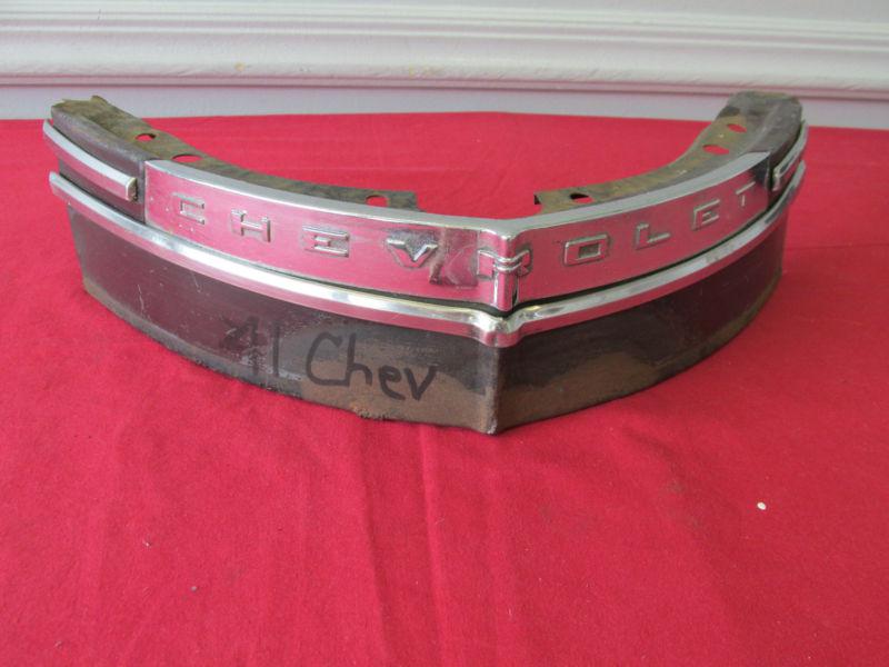 1941 chevy upper grille radiator support w/trim and emblem 1013