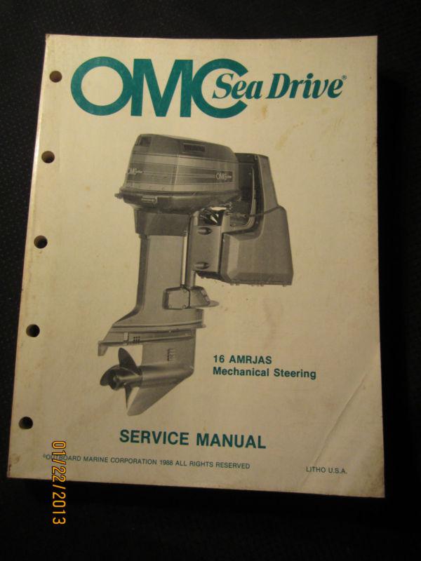 1988 omc sea drive service repair shop manual 16 amrjas mechanical steering 88
