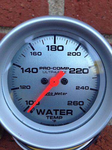 Sell Auto Meter Water Temp Gauge Wiring & Sender 2 5/8". 4455. in