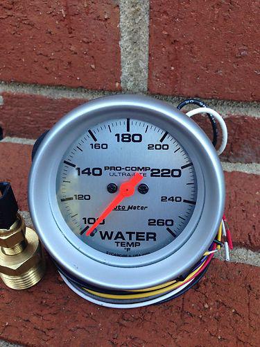 Sell Auto Meter Water Temp Gauge Wiring & Sender 2 5/8". 4455. in