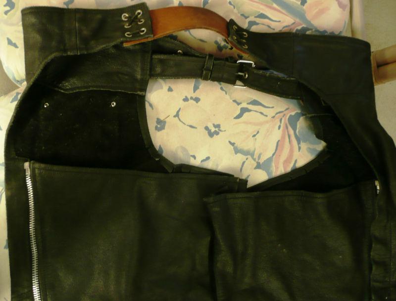ATL distressed black leather chaps size 6XL, US $29.99, image 12