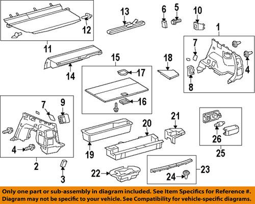 Toyota oem 6793547010g0 interior-rear-rear trim