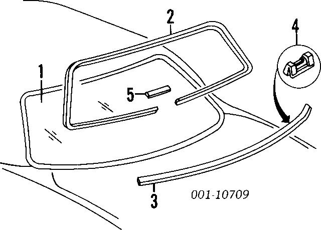 Db7519gtn 1989-96 oldsmobile cutlass ciera back rear window glass heated