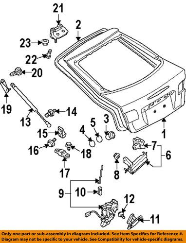 Mazda oem gm9b63620d hatch lift support/lift support