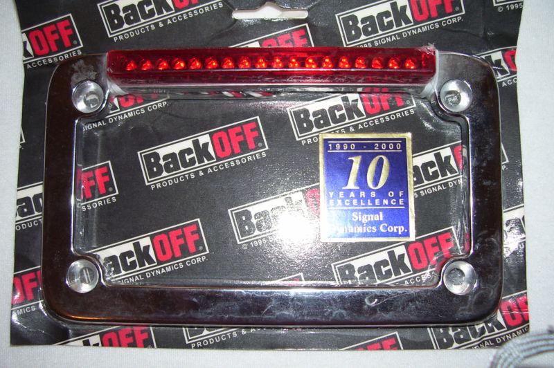 Signal dynamics corp. chrome license plate frame with led taillight strip