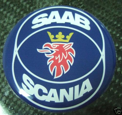 3d 2.5" saab scania hood trunk badge emblem decal 9-3 9-5 900 93 95